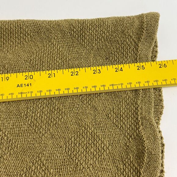 VTG Hand Knit Olive Green A-Line Skirt S - Picture 7 of 7